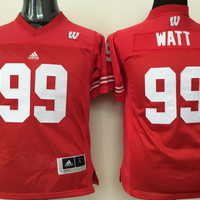 Men's Wisconsin Badgers J.J. Watt #99 Red Player Game Jersey