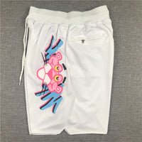Men's Miami Heat Pink Panther White Basketball Shorts1