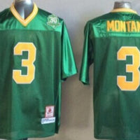 Men's Notre Dame Fighting Irish Joe Montana #3 Green Player Game Jersey