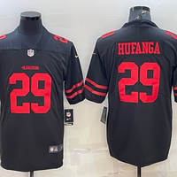 Men's San Francisco 49ers Talanoa Hufanga #29 Black Game Jersey1