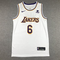 Men's Los Angeles Lakers LeBron James #6 White 2022/23 Swingman Jersey1 - Association Edition
