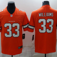 Men's Denver Broncos Javonte Williams #33 Orange Game Player Jersey1