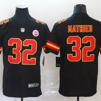 Men's Kansas City Chiefs Tyrann Mathieu #32 Black Game Jersey1