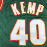 Men's Seattle Supersonics Shawn Kemp #40 Green Throwback Swingman Jersey