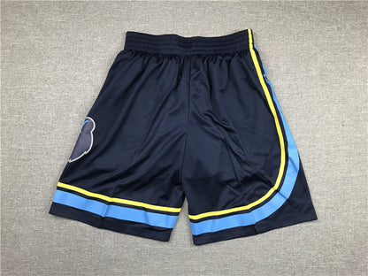 Men's Memphis Grizzlies Navy 2021/22 Icon Edition Basketball Shorts1