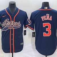 Men's Houston Astros Jeremy Pena #3 Navy Replica Jersey1 Joint Edition