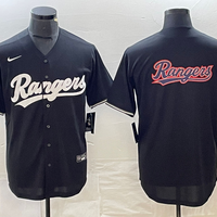 Men's Texas Rangers Black Replica Player Jersey1