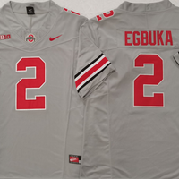 Men's Ohio State Buckeyes Emeka Egbuka #2 Grey Game Jersey
