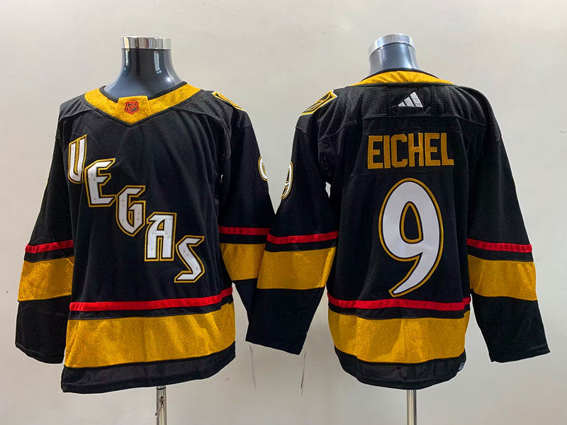 Men's Vegas Golden Knights Jack Eichel #9 Black Breakaway Player Jersey1