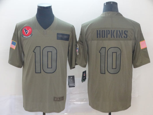 Men's Houston Texans DeAndre Hopkins #10 Brown Game Jersey1