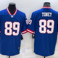 Men's New York Giants Kadarius Toney #89 Royal Classic Retired Player Game Jersey1