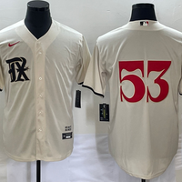Men's Texas Rangers Adolis Garcia #53 Cream 2023 City Connect Replica Player Jersey1