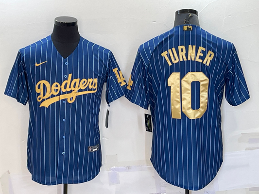 Men's Los Angeles Dodgers Justin Turner #10 Blue Player Jersey1
