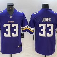 Men's Minnesota Vikings Aaron Jones #33 Purple Player Game Jersey1