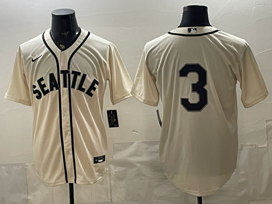 Men's Seattle Mariners JP Crawford #3 Cream Limited Player Jersey