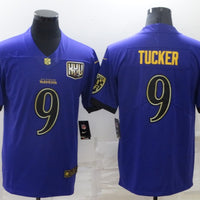 Men's Baltimore Ravens Justin Tucker #9 Purple Player Game Jersey1