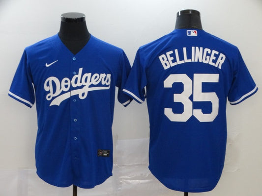 Men's Los Angeles Dodgers Cody Bellinger #35 Blue Replica Baseball Jersey1