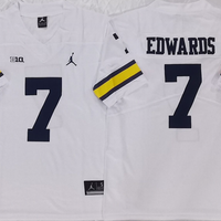 Men's Michigan Wolverines Donovan Edwards #7 White Player Game Jersey