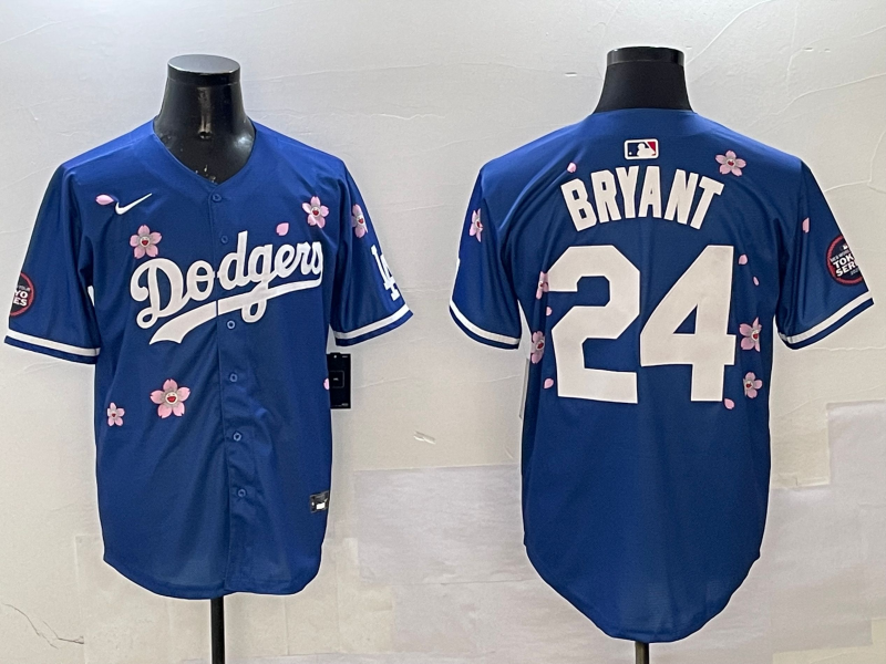 Men's Los Angeles Dodgers Kris Bryant #24 Royal Alternate Replica Player Jersey1