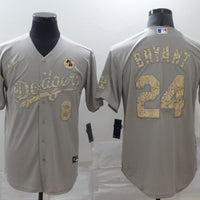 Men's Los Angeles Dodgers Kris Bryant #8-24 Gray Stitched Jersey1