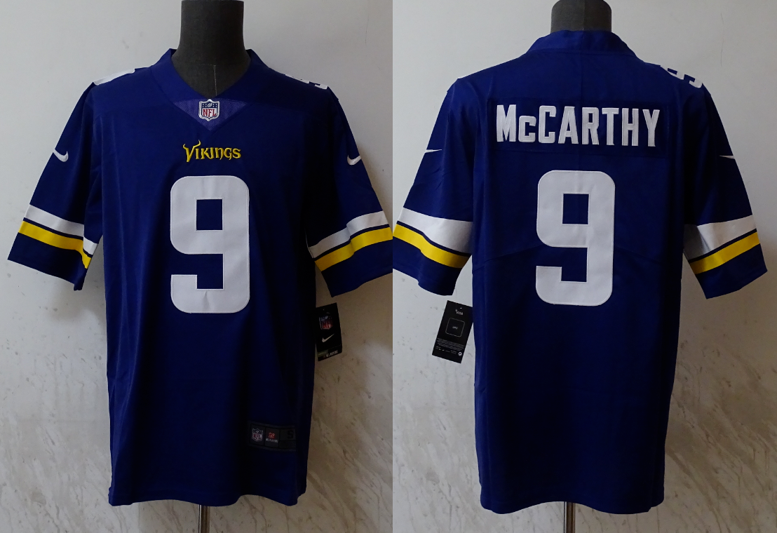 Men's Minnesota Vikings J.J. McCarthy #9 Purple Player Game Jersey