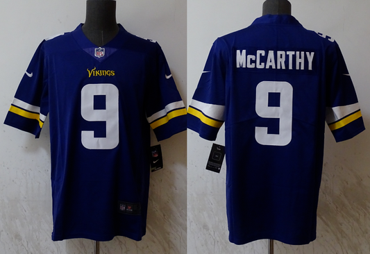 Men's Minnesota Vikings J.J. McCarthy #9 Purple Player Game Jersey