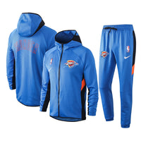 Men's Oklahoma City Thunder 2019/20 Showtime Full-Zip Therma Flex Performance Hoodie