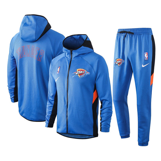 Men's Oklahoma City Thunder 2019/20 Showtime Full-Zip Therma Flex Performance Hoodie