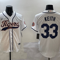 Men's Detroit Tigers Colt Keith #33 White Player Jersey1