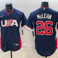 Men's USA Baseball Nolan McLean #26 Navy 2026 World Baseball Classic Stadium Jersey