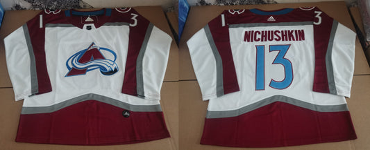 Men's Colorado Avalanche Valeri Nichushkin #13 White Player Game Jersey1