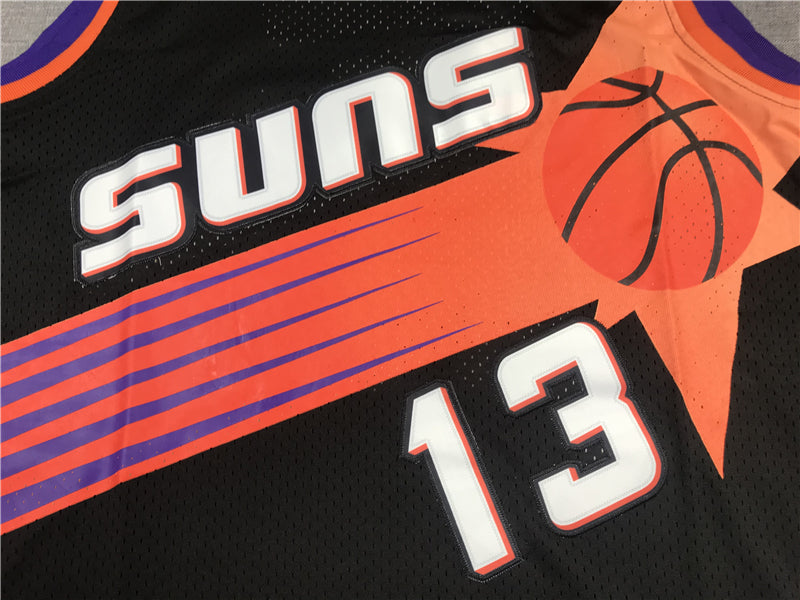 Men's Phoenix Suns Steve Nash Black 1996-97 Hardwood Classics Swingman Jersey1