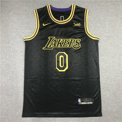 Men's Los Angeles Lakers Russell Westbrook Black City Edition Swingman Jersey1