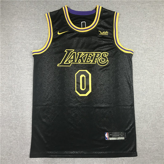 Men's Los Angeles Lakers Russell Westbrook Black City Edition Swingman Jersey1