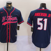 Men's Houston Texans Will Anderson Jr. #51 Navy Game Player Jersey1