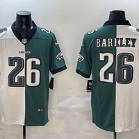 Men's Philadelphia Eagles Saquon Barkley #26 White/Green Game Player Jersey1