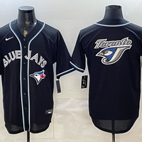 Men's Toronto Blue Jays Black Fashion Replica Out Jersey