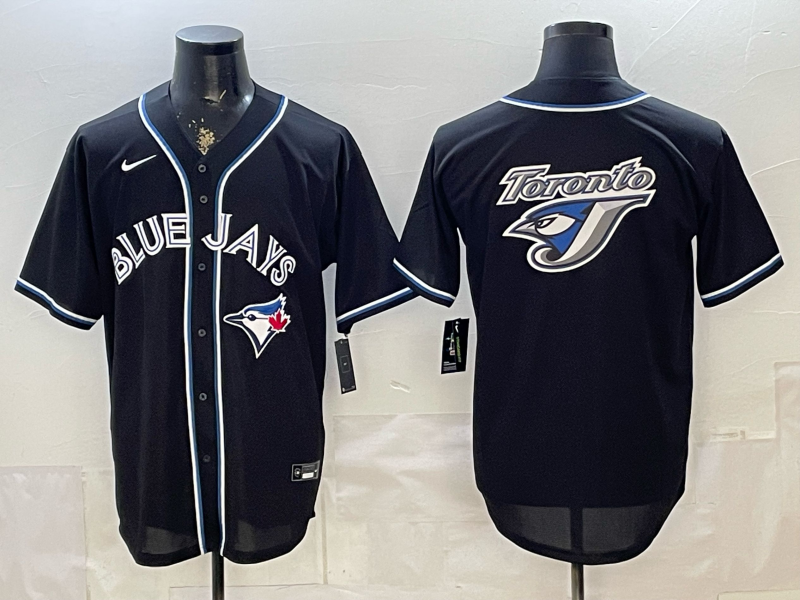 Men's Toronto Blue Jays Black Fashion Replica Out Jersey