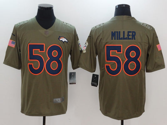 Men's Denver Broncos Von Miller #58 Brown Player Game Jersey1