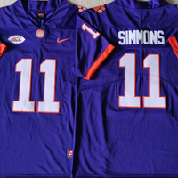 Men's Clemson Tigers Isaiah Simmons #11 Purple Game Jersey