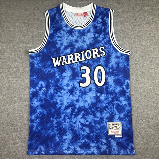 Men's Golden State Warriors Stephen Curry Mitchell & Ness Blue Swingman Jersey1