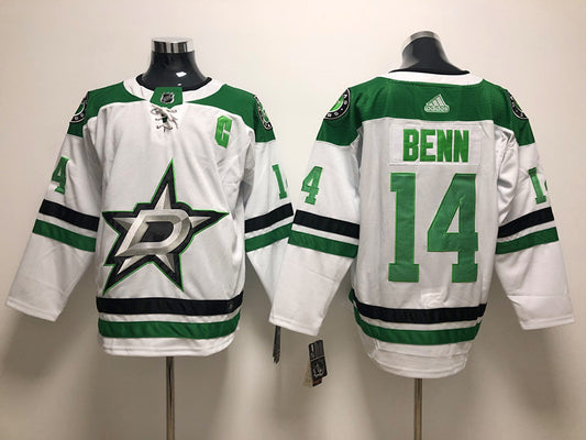 Men's Dallas Stars Jamie Benn #14 White Breakaway Player Jersey1