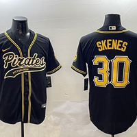 Men's Pittsburgh Pirates Paul Skenes #30 Black Replica Game Jersey1
