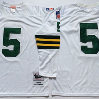 Men's Green Bay Packers Paul Hornung Mitchell & Ness White Legacy Replica Player Jersey1