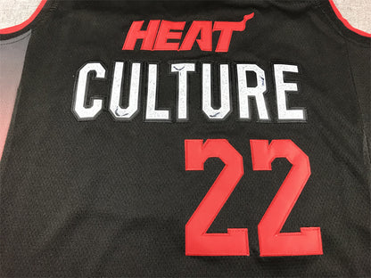 Men's Miami Heat Jimmy Butler #22 Black 2023/24 Swingman Jersey1 - City Edition