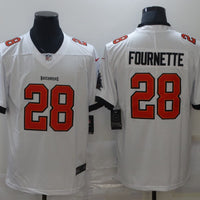 Men's Tampa Bay Buccaneers Leonard Fournette #28 White Game Jersey1