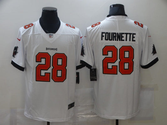 Men's Tampa Bay Buccaneers Leonard Fournette #28 White Game Jersey1
