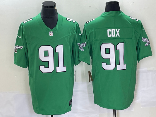 Men's Philadelphia Eagles Fletcher Cox #91 Kelly Green Game Jersey1