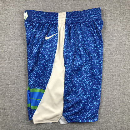 Men's Milwaukee Bucks Blue 2023/24 Swingman City Edition Shorts1