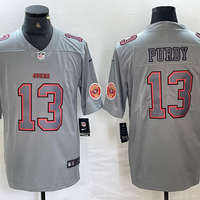 Men's San Francisco 49ers Brock Purdy #13 Gray Atmosphere Fashion Game Jersey1